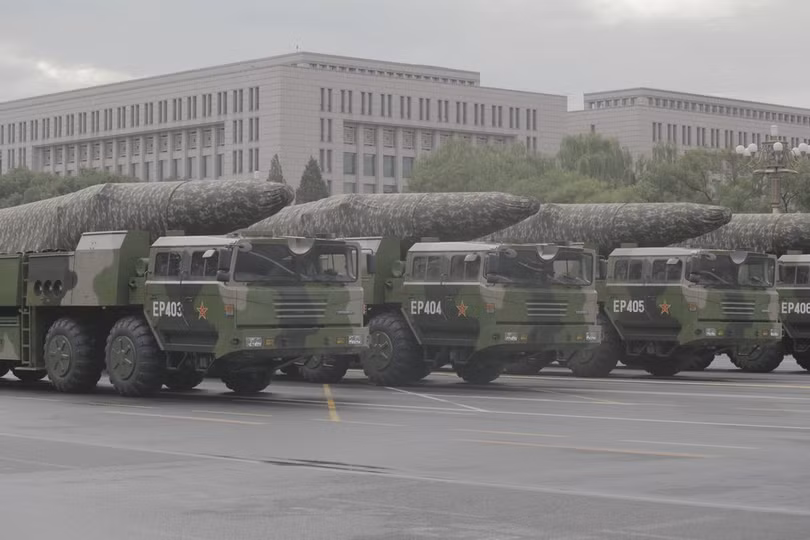 Tên lửa đạn đạo tầm trung Đông Phong-26 Trung Quốc. Ảnh: Thời báo Hoàn Cầu, Trung Quốc.