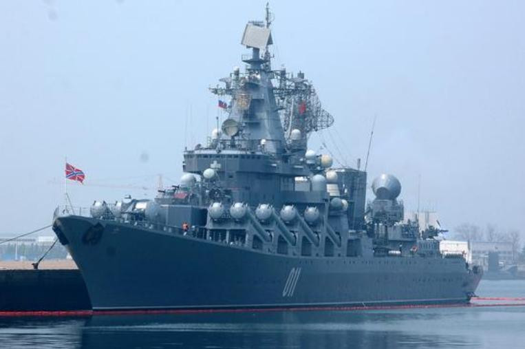 Tàu tuần dương Varyag Hạm đội Thái Bình Dương, Hải quân Nga. Ảnh: Sina Trung Quốc.