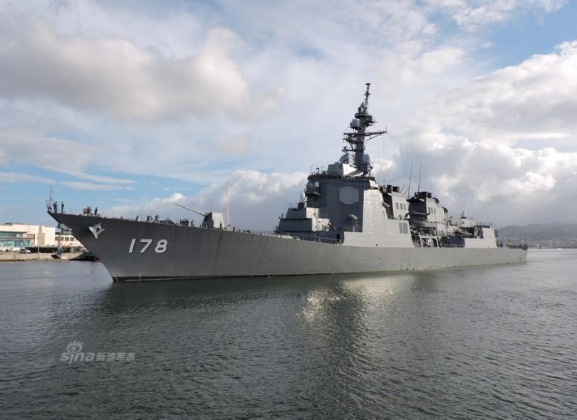 Tàu chiến chủ lực của Lực lượng Phòng vệ Biển Nhật Bản. Ảnh: Sina