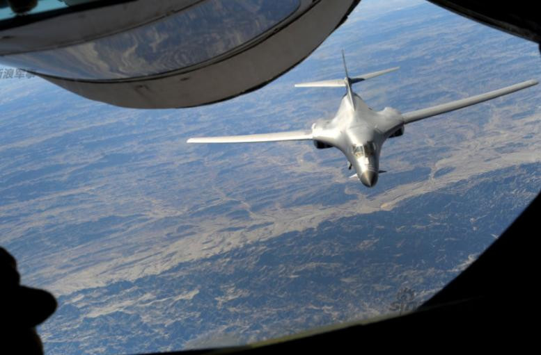 Máy bay ném bom chiến lược B-1 Lancer Không quân Mỹ. Ảnh: Sina Trung Quốc