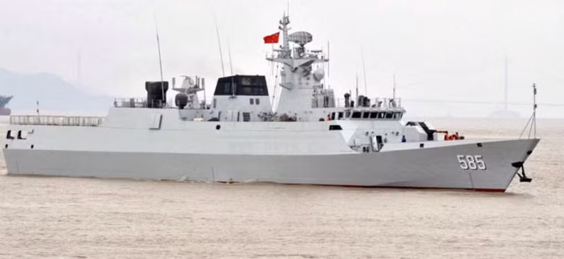 Tàu hộ vệ hạng nhẹ Bách Sắc số hiệu 585, Hạm đội Nam Hải, Hải quân Trung Quốc (ảnh tư liệu)