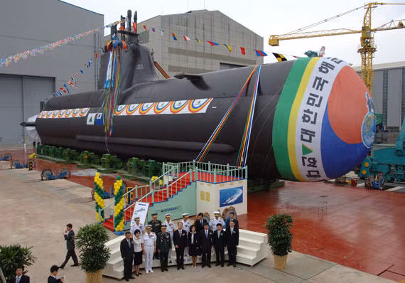 Tàu ngầm AIP Type 214 Hải quân Hàn Quốc (ảnh tư liệu)