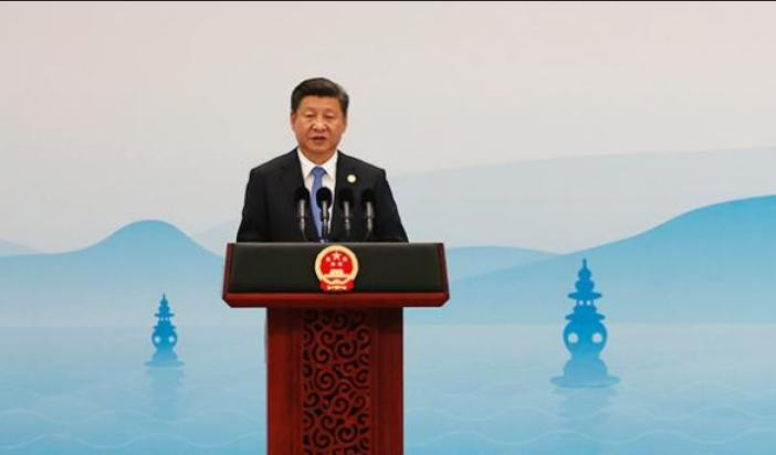 Ông Tập Cận Bình họp báo giới thiệu kết quả Hội nghị Thượng đỉnh G20. Ảnh: Thời báo Hoàn Cầu, Trung Quốc.