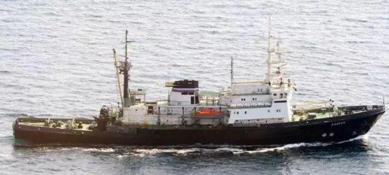 Tàu kéo biển xa Alatau Hạm đội Thái Bình Dương Nga. Ảnh: Báo Nhân Dân, Trung Quốc.