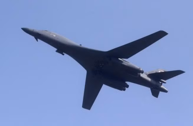 Máy bay ném bom chiến lược B-1 Mỹ. Ảnh: Thời báo Tự do Đài Loan.