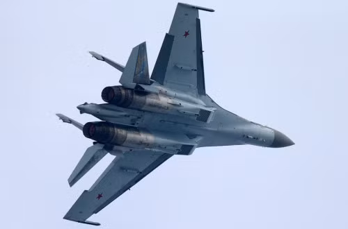 Máy bay chiến đấu Su-35 Nga tại Triển lãm hàng không Chu Hải Trung Quốc năm 2014 (ảnh tư liệu)