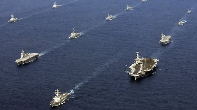 Hải quân Mỹ và Nhật Bản tiến hành tập trận chung ở biển Hoa Đông (ảnh tư liệu)