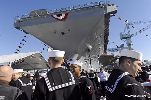 Tàu sân bay USS Gerald R. Ford CVN 78 Mỹ (ảnh tư liệu)