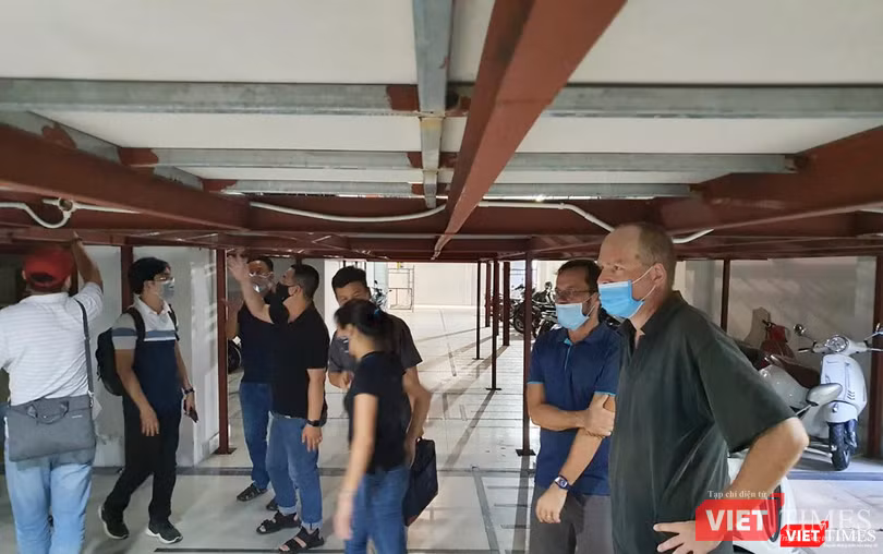 Hiện trạng nhà xe tại tầng 1 chung cư F-Home