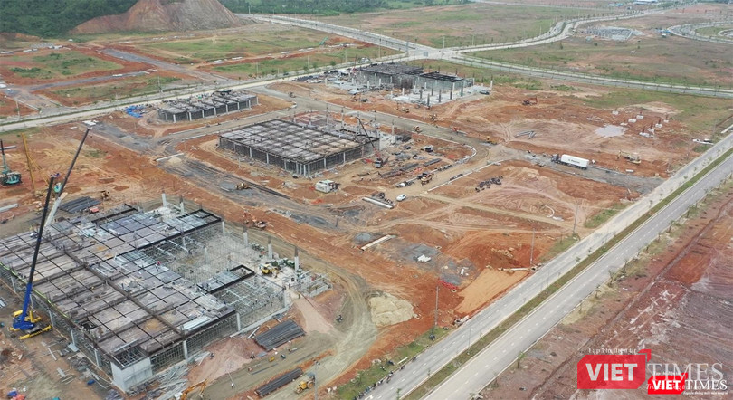 Toàn cảnh công trường thi công các dự án trọng điểm tại Danang IT Park trong những ngày cuối năm Tân Sửu 2021