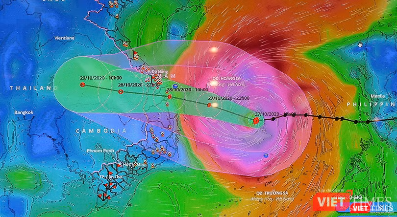Diễn biến đường đi của bão số 9