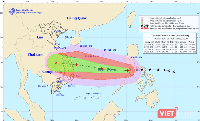 Đường đi của bão số 9