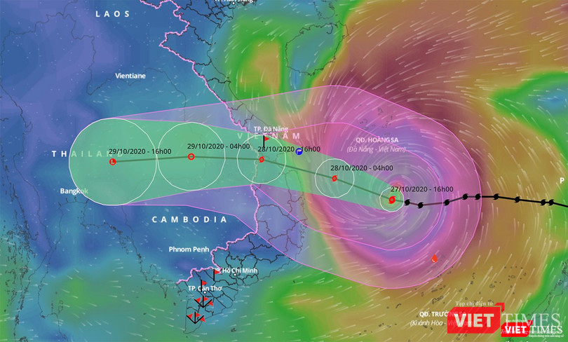 Diễn biến đường đi của bão số 9 Diễn biến đường đi của bão số 9