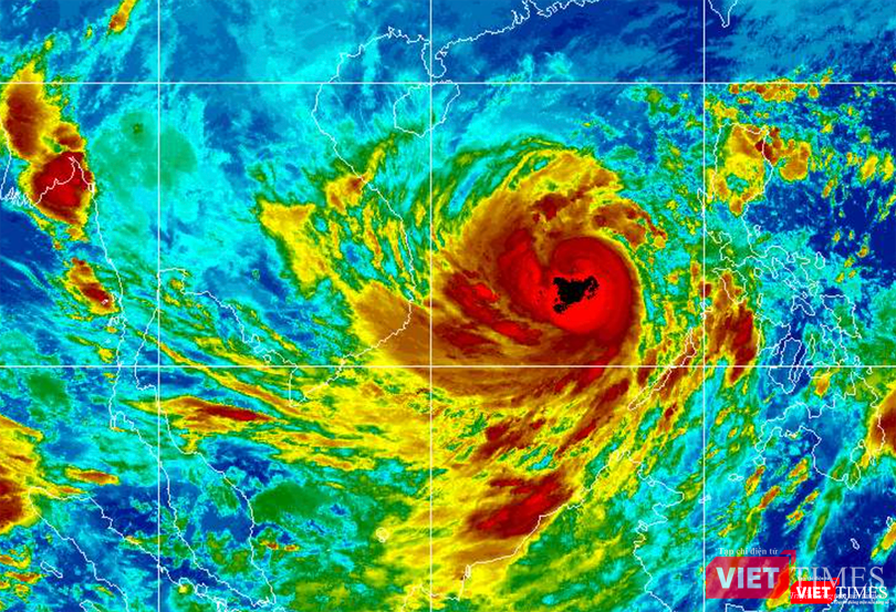 Hình ảnh mây vệ tinh về cơn bão số 9