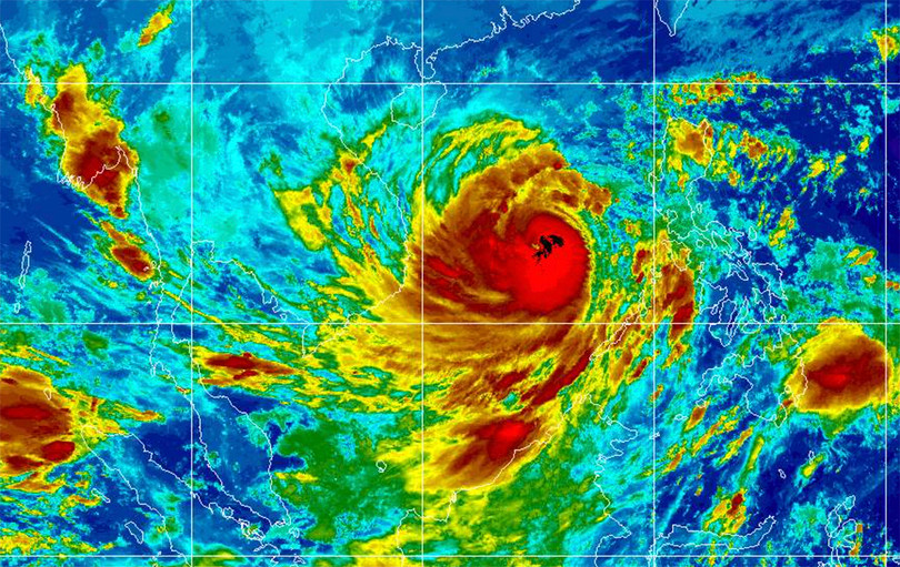 Hình ảnh mây vệ tinh cơn bão số 9