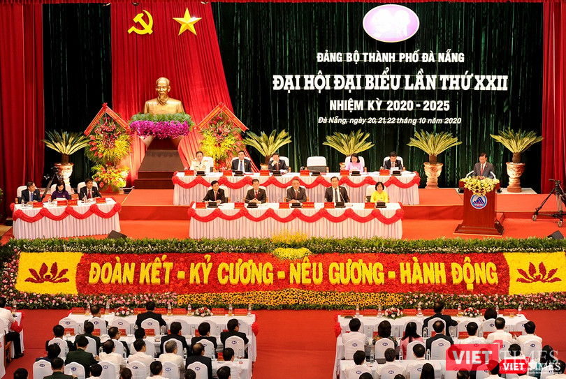 Quang cảnh phiên trù bị Đại hội đại biểu Đảng bộ TP Đà Nẵng lần thứ XXII nhiệm kỳ 2020-2025 diễn ra chiều ngày 20/10