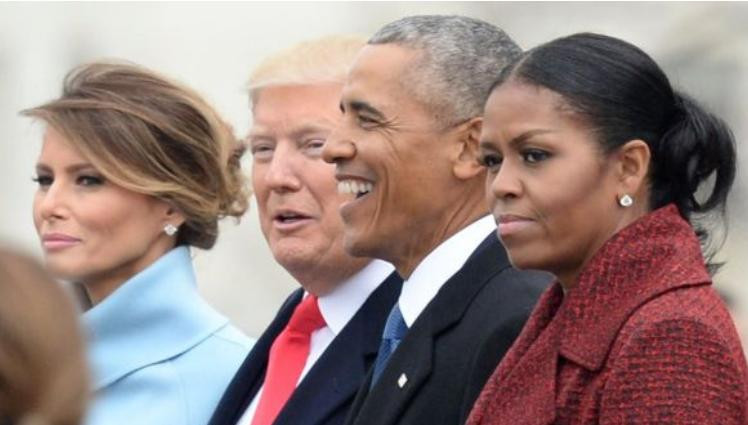 Ông Barack Obama và phu nhân dự Lễ nhậm chức Tổng thống của ông Doanld Trump. Ảnh: Getty Images