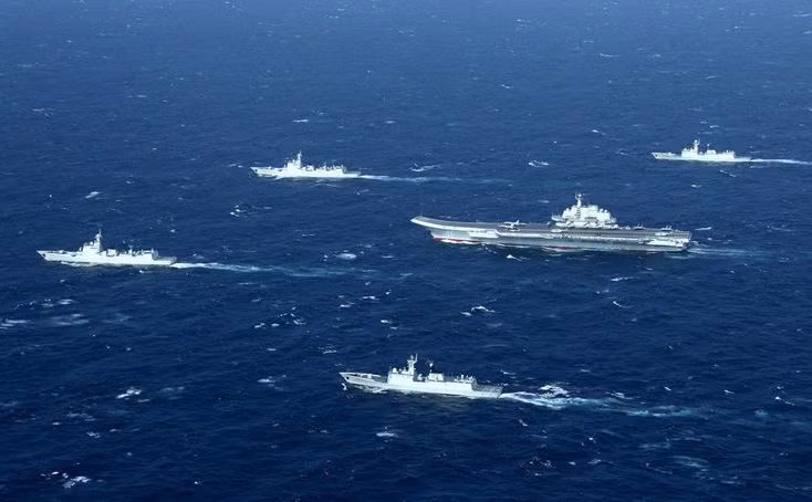 Biên đội tàu sân bay Liêu Ninh, Hải quân Trung Quốc. Ảnh: Guancha