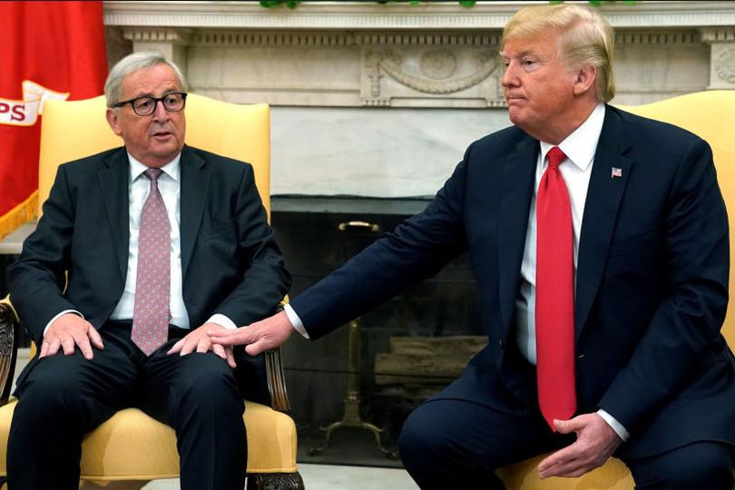 Chủ tịch Ủy ban châu Âu Jean-Claude Juncker và Tổng thống Mỹ Donald Trump. Ảnh: Sputnik. Chủ tịch Ủy ban châu Âu Jean-Claude Juncker và Tổng thống Mỹ Donald Trump. Ảnh: Sputnik.