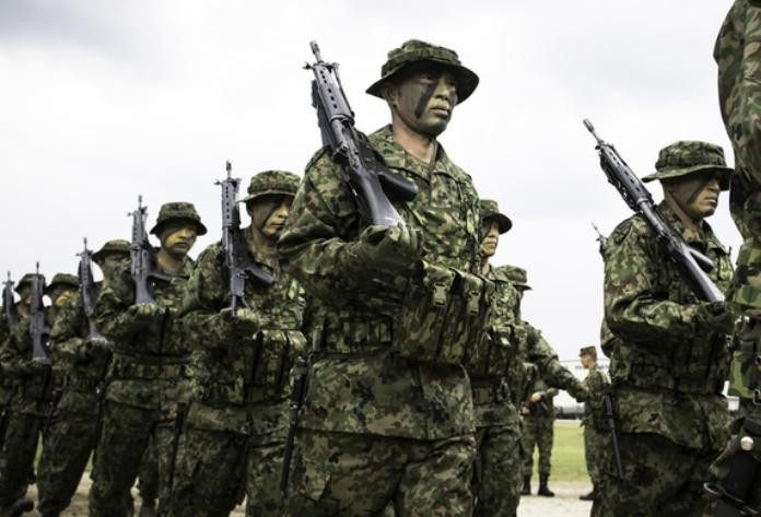 Quân đoàn cơ động đổ bộ của Lực lượng phòng vệ mặt đất Nhật Bản. Ảnh: Jfdaily.com.