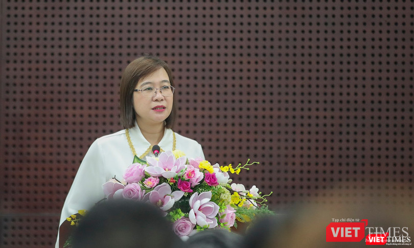 Bà Nguyễn Thu Phương - Phó Giám đốc Sở TT&amp;TT TP Đà Nẵng - phát biểu tại hội nghị