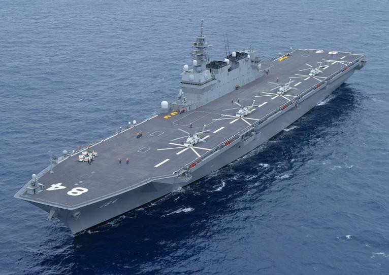 Tàu sân bay trực thăng Kaga lớp Izumo của Lực lượng phòng vệ biển Nhật Bản. Ảnh: Naval Today.