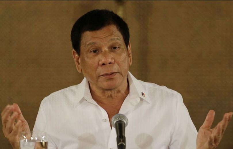 Tổng thống Philippines Rodrigo Duterte bị báo Trung Quốc phê phán là "nuốt lời" khi tiếp tục duy trì các cuộc tập trận chung với Mỹ. Ảnh: Sohu.