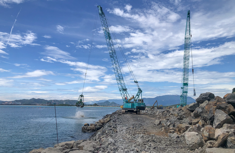 Một góc dự án cảng biển Liên Chiểu, TP Đà Nẵng.