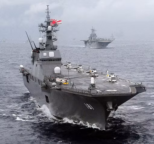 Tàu sân bay trực thăng Hyuga Lực lượng Phòng vệ Biển Nhật Bản (ảnh tư liệu)