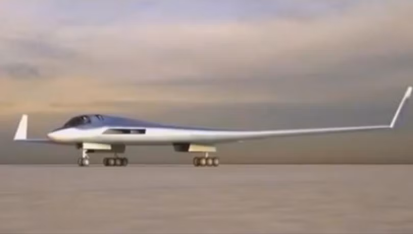 Bản thiết kế máy bay ném bom tàng hình PAK-DA Nga. Ảnh: Daily Express.