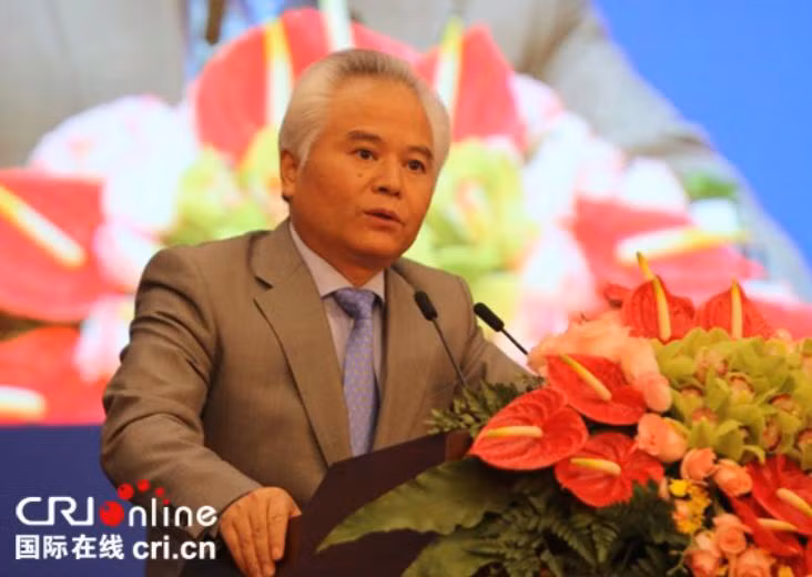 Ngô Sĩ Tồn, Viện trưởng Viện nghiên cứu Biển Đông Trung Quốc phát biểu tại Diễn đàn Hương Sơn. Ảnh: Cri Online/Chinadaily.