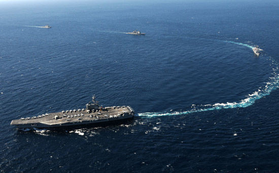 Tàu sân bay USS George Bush CVN-77 Hải quân Mỹ (ảnh tư liệu)