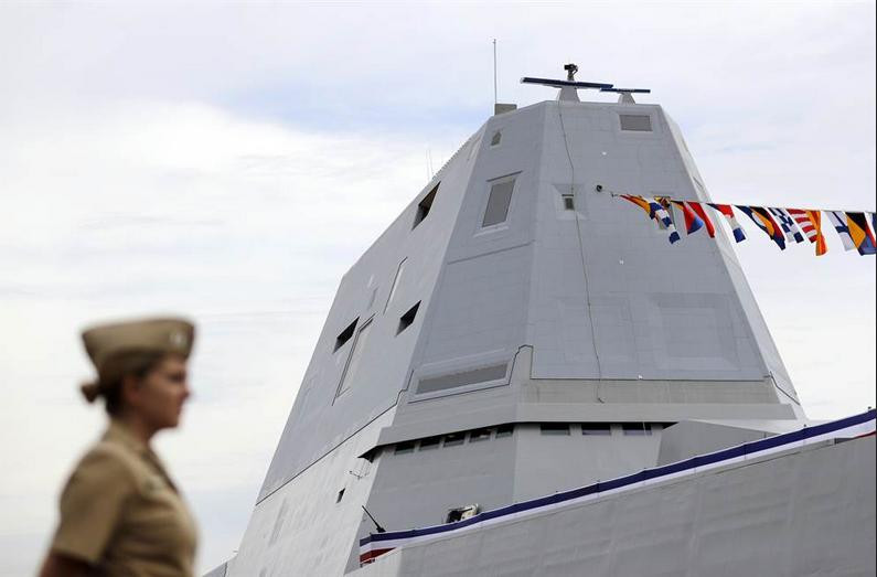 Tàu khu trục Zumwalt Hải quân Mỹ (ảnh tư liệu)