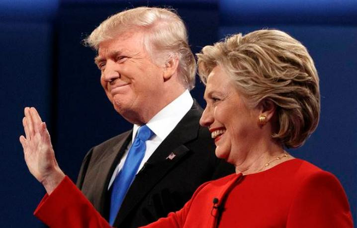 Hai ứng cử viên Tổng thống Mỹ Donald Trump và Hillary Clinton. Ảnh: The Indian Express