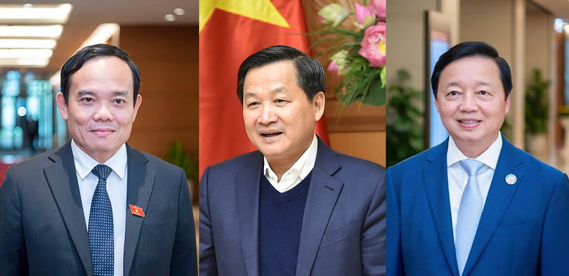 Các Phó Thủ tướng Trần Lưu Quang, Lê Minh Khái và Trần Hồng Hà.