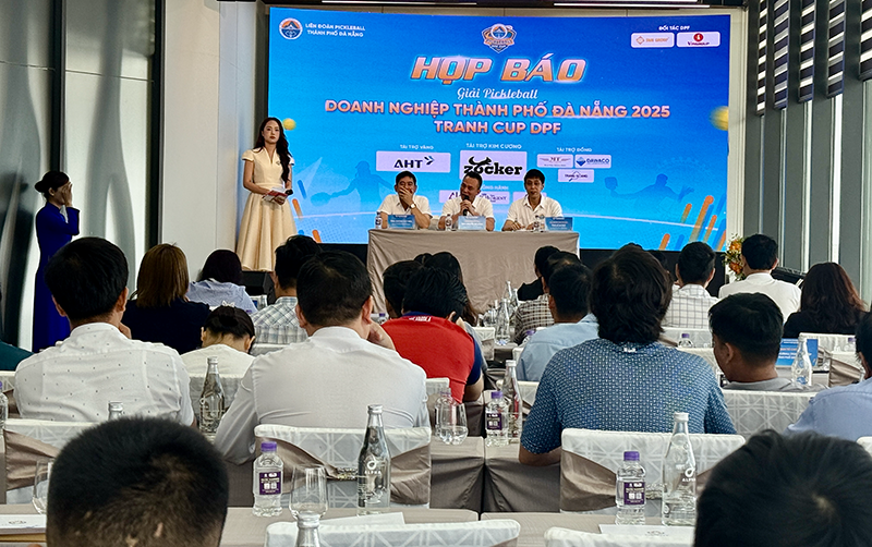 Sáng 19/6, Liên đoàn Pickleball Đà Nẵng tổ chức họp báo công bố giải Pickleball doanh nghiệp thành phố Đà Nẵng năm 2025 tranh cúp DPF.