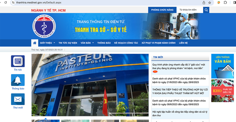 Thanh tra Sở Y tế TP HCM vừa công bố quyết định xử phạt hành chính, tước giấy phép hành nghề nhiều cơ sở y tế vi phạm quy định khám chữa bệnh.