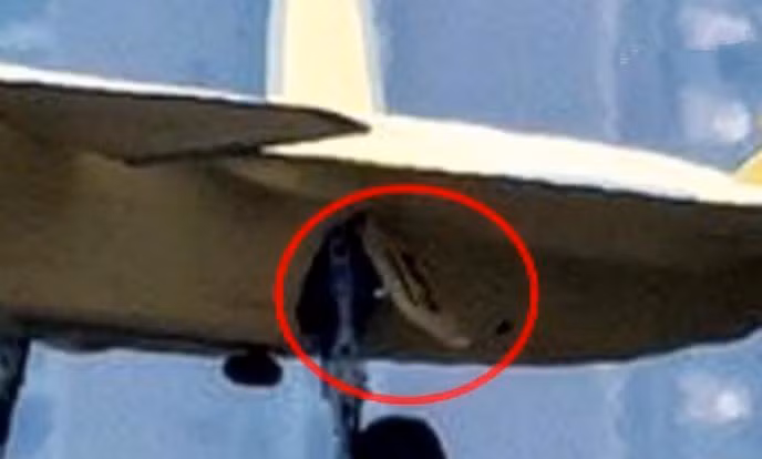 Con số 15 xuất hiện ở nắp bánh đáp chiếc J-20 sơn màu vàng. Ảnh: Sina