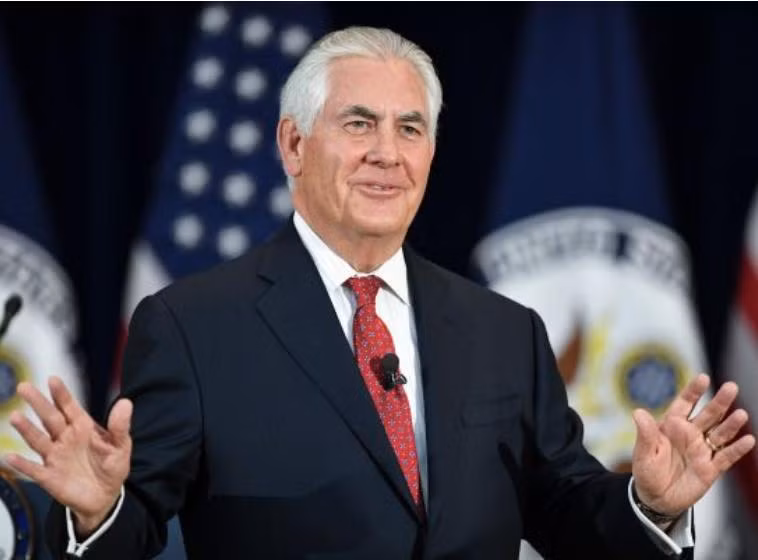 Ngày 3/5/2017, Ngoại trưởng Mỹ phát biểu với toàn thể cán bộ, nhân viên của Bộ Ngoại giao Mỹ, cho biết Mỹ sẽ không tìm cách lật đổ chính quyền Triều Tiên, giữ thái độ cởi mở với việc tiến hành đàm phán với Triều Tiên trong tương lai, nhưng cũng sẽ làm tốt chuẩn bị cho việc tiến hành trừng phạt bổ sung đối với Triều Tiên. Ảnh: Cankao