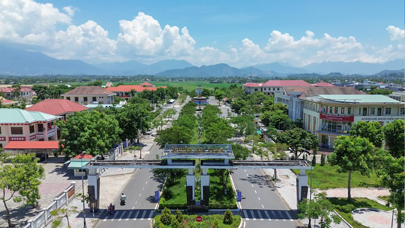 Một góc trung tâm hành chính huyện Hoà Vang nhìn từ trên cao