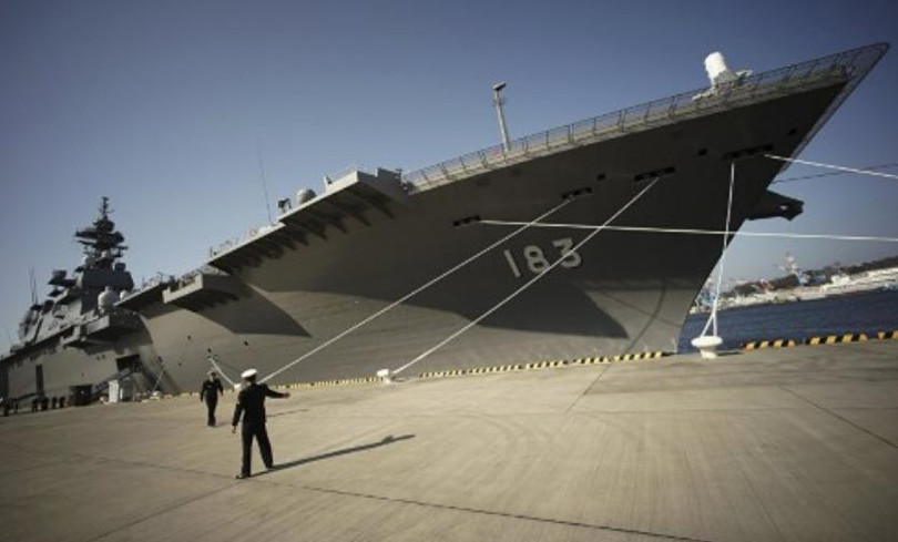 Tàu sân bay trực thăng lớp Izumo Lực lượng Phòng vệ Biển Nhật Bản. Ảnh: People.com.cn