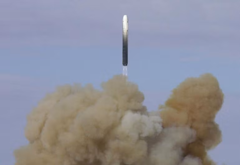 Tên lửa đạn đạo xuyên lục địa RS-18 Nga. Ảnh: RT