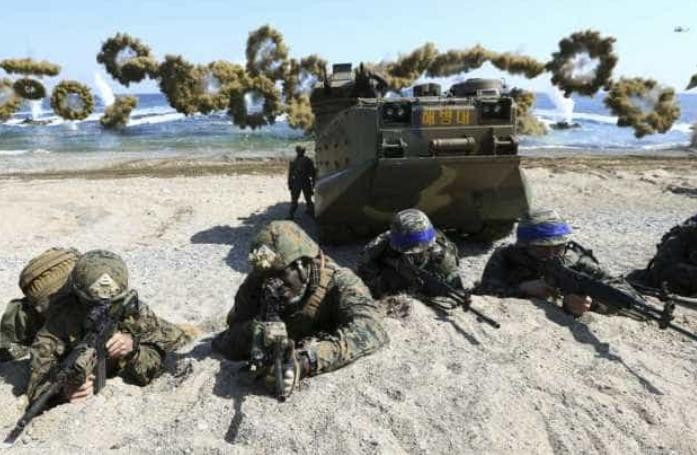 Thủy quân lục chiến Mỹ và Hàn Quốc trong một cuộc tập trận chung. Ảnh: DefenceTalk