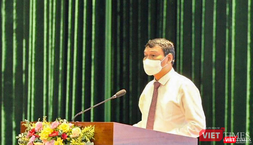 Ông Hồ Kỳ Minh – Phó Chủ tịch UBND TP Đà Nẵng phát biểu tại hội nghị Đối thoại với doanh nghiệp diễn ra ngày 24/9