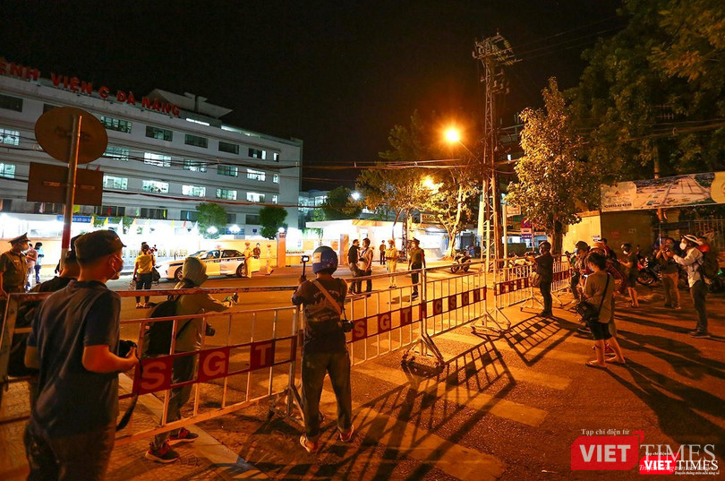 Quang cảnh khu vực cụm các Bệnh viện Đà Nẵng, Bệnh viện C, Bệnh viện Chấn thương chỉnh hình Đà Nẵng trong thời điểm phong toả dịch COVID-19