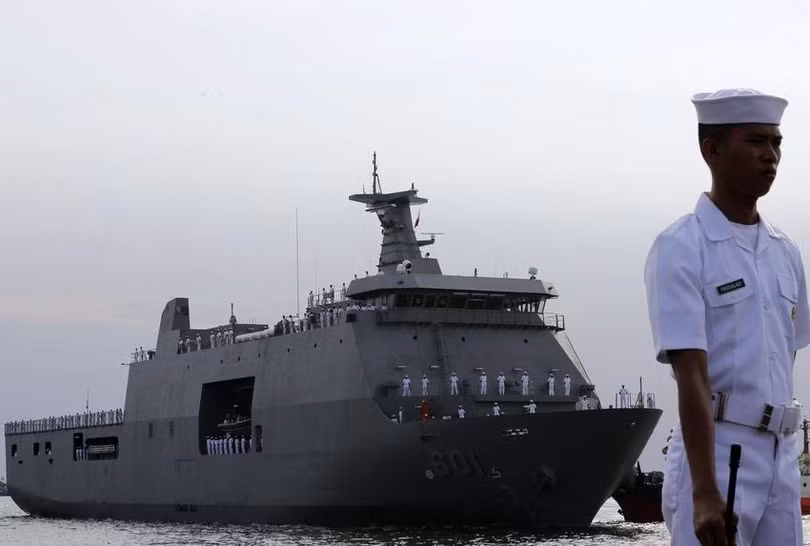 Tàu vận tải chiến lược BRP Tarlac Philippines, do Indonesia chế tạo. Ảnh: Eastday