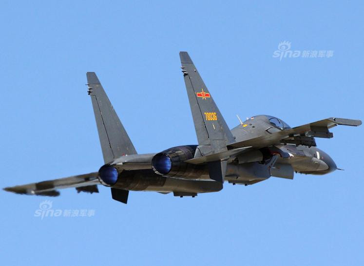Máy bay chiến đấu Su-30MKK Không quân Trung Quốc. Ảnh: Sina