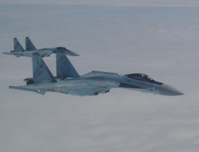 Biên đội máy bay chiến đấu Su-35S Nga. Ảnh: Cankao