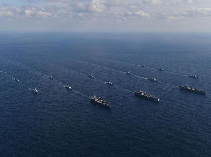 Ba cụm tấn công tàu sân bay Mỹ. Ảnh: Getty Images.