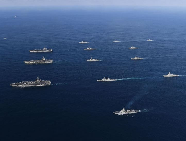 Ba cụm tấn công tàu sân bay Mỹ. Ảnh: Getty Images.